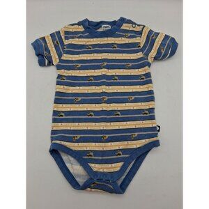 Gymboree Short Sleeve Bodysuit 12-18 M Bull Dozer Dump Truck Stripe